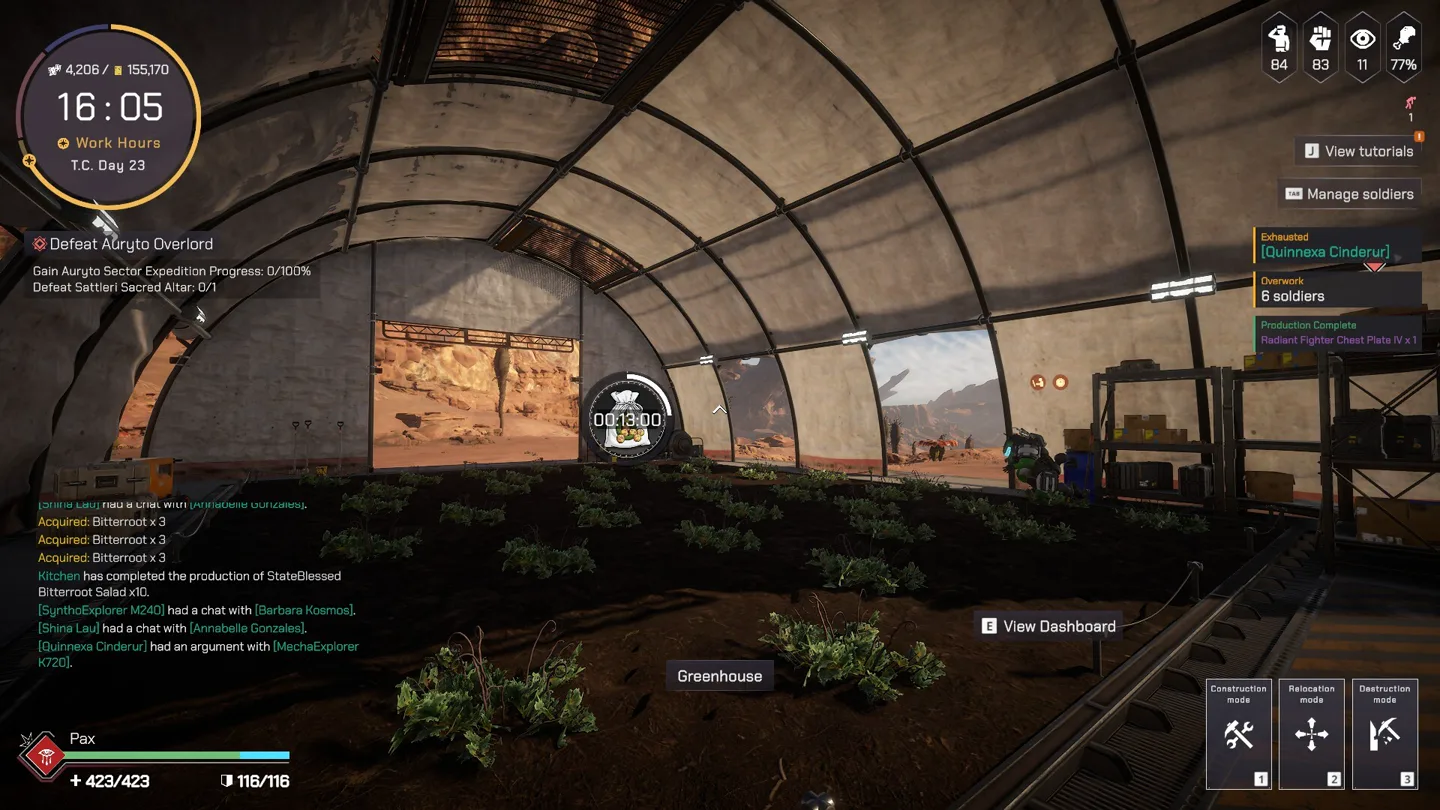 Current Greenhouse and its colony surroundings